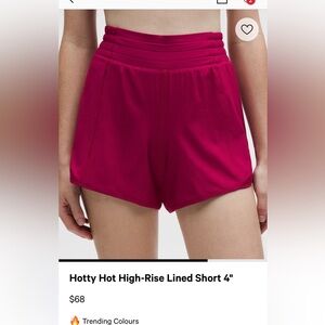 Women's High-Rise Lined Shorts - Red